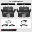 REEVAA Dog Truck Seat Cover for Back Seat, Hard Bottom Dog Hammock for Car, Pet Bed Extender for 2-4 Large Dogs, Waterproof Seat Protector, Universal XL Size Fits for Crew Cab Truck/SUV, Black