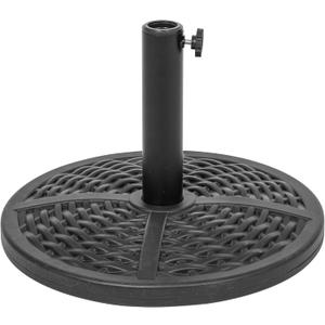 26.4 lbs Cement Patio Umbrella Base, Outdoor Heavy Duty Umbrella Stand for Garden, Deck or Lawn, Black