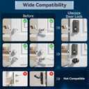 Ulecoce Fingerprint Keypad Deadbolt with Handle Set, Keyless Entry Door Lock, Door Locks for Front Door Lock Set, App Control, Auto Locking, Easy to Install, Oil Rubbed Bronze