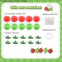 Chinese Cartoon Apple Paper Lanterns - Cute Fruit Hanging Decor for Birthday, Back to School, Classroom, Party, Festival and Home Decoration (10-Pack, 10 Inch, Red/Green)
