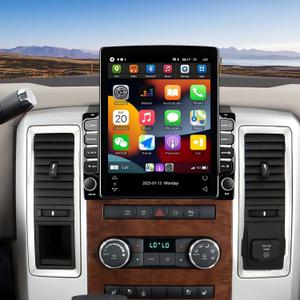 Android 13 Car Radio for Dodge RAM 1500 2500 3500 2009-2012 Auto AC 9.7Inch TounchScreen Radio with Carplay Android Auto GPS WiFi DSP Bluetooth Backup Camera, 2+32G