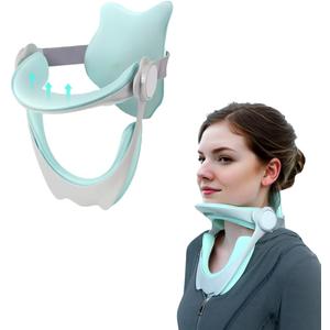 360Adjustable Neck Brace for Neck Pain and Support, Cervical Neck Traction Device for Home Use, Neck Stretcher Neck Decompression Devices for Forward Head Posture Correction, Green