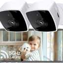 Blurams 5GHz Cameras for Home Security, 2K Security Camera Indoor, Pet Camera with Phone App, Indoor Camera w/AI Motion Detection, 2-Way Audio, Compatible with Alexa&Google Home, WiFi 6 (2-Pack White)