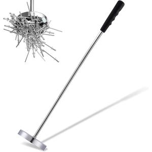 Telescoping Magnetic Sweeper Pickup Tool, Screws Parts Finder with 35LB Pull Capacity, Retractable 8.6" to 33" with Strong Magnet, Pick up Nails, Screws, and Metal Parts (1 Piece, Black)