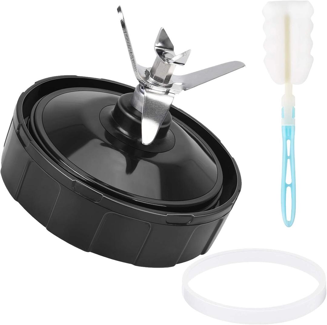 7 Fins Blender Blade Replacement Parts Compatible with Ninja Blender Top Lid Accessories for Ninja Auto iQ BL682-30 BL642-30 BL450-30 BL482-30 BL687CO-30 ect. (Black)