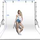 HYJ-INC Photo Video Studio 12 x10ft 100% Muslin White Backdrop with 10 x 8.5ft Stand Photography Background Support System Kit,Clamp, Carry Bag