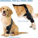 Dog Knee Brace for Hind & Rear Legs Canine Leg Support for ACL, CCL, and Cruciate Ligament Injuries, Arthritis, and Post-Surgery Recovery Adjustable, Durable, Black, Size XXL