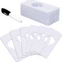 30 PCS Rectangular White Plastic Closet Dividers with a Bonus Marker, Writable and Reusable for Sorting Clothing Size, Color, Size 2 x 5.4(Inner Diameter 1.38)