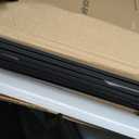 Extra Wide Dog Gate 110 inches Wide, Freestanding Pet Gate for The House Doorway, Pet Puppy Barrier, Support Feet Included, Black,6 Panels