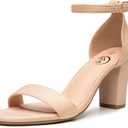 Trary Low Heels for Women Square Open Toe Ankle Strap Women's Pumps Dressy Shoes Block Chunky Heels Comfy Fashion Heeled Sandals for Women 2025 Adjustable Buckle 2.16 Inches Work Causal Party Wedding