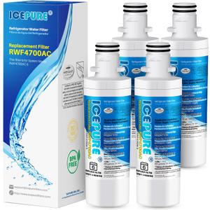 ICEPURE 9980 Replacement for LG LT1000P, ADQ747935 MDJ64844601, Kenmore Elite 46 9980, ADQ74793501 LT1000PC LT1000 ADQ74793502, LMXS28626S, LMXC23796S, LFXS26973D Refrigerator Water Filter, 4PACK