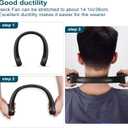 CIVPOWER Neck Fan: Portable Personal Neck Cooling Rechargeable Bladeless Fan - Hands Free 3 Speed 4000 mAh Battery USB Operated Wearable Headphone Design - Gift for Men Women Outdoor (Black)
