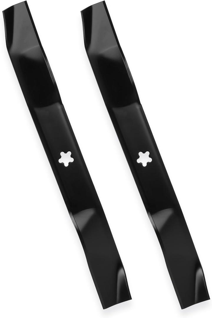 138971 42 inch 5-Star Mulching Blades for Craftsman LT1000 LT2000 YT3000 T110 Husqvarna YTH22V42 YTH18542 YTA18542 Poulan 42'' Deck Cut Lawn Tractor Zero-Turn Mower 127843 532138971 2-Pack, Black