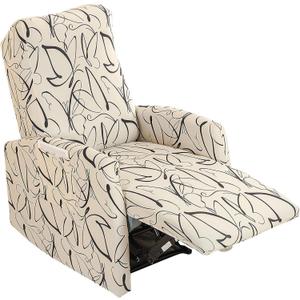 Recliner Chair Covers 4 Pieces Waterproof Small Recliner Sofa Slipcover Stretch Recliner Slipcover for Lazyboy Recliner Chair with Storage Pocket Furniture Protector for Living Room, A09