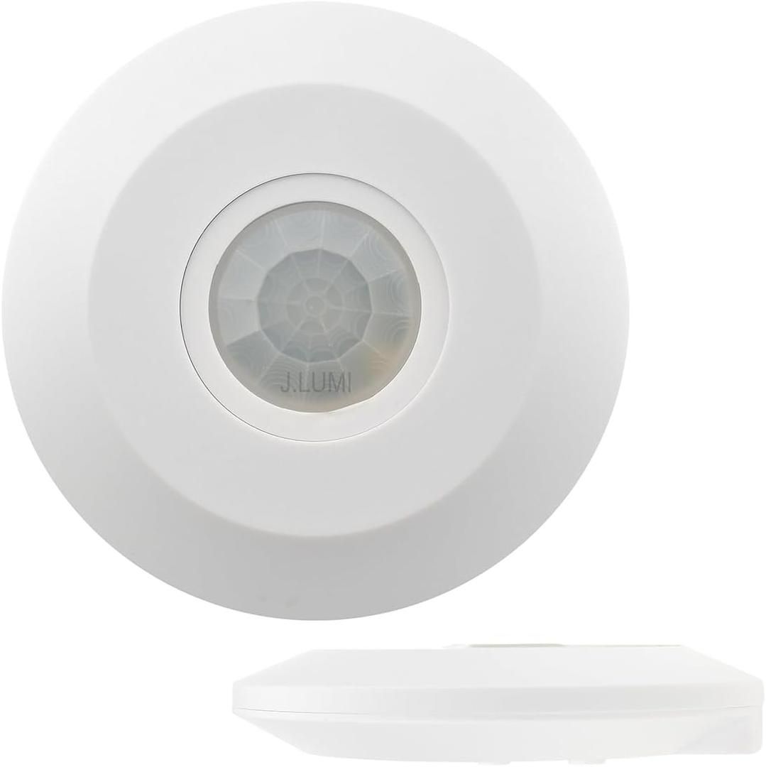 YCA1050 PIR Motion Sensor Light Switch, 85-265V AC 2000W, Ceiling Mount Motion Sensor Ceiling Motion Sensor Switch, PIR Occupancy Sensor, Slim Profile, White