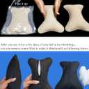 Car Neck Pillows Both Side Pu Leather 2pieces Pack Headrest Fit for Most Cars Filled Fiber Universal Car Pillow (Black)