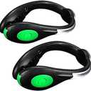 SLDHR LED Shoes Clip Lights USB Charging for Night Running Gear, Color RGB Strobe and Steady Color Flash Mode, Safety Clip Lights for Running, Jogging, Walking, Biking(One Pair), Pack of 4