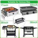 Upgraded Griddle Caddy for Blackstone,Foldable Griddle Accessories Prep Cart for 17"/36" Space Saving BBQ Grill Storage Organizer Box Paper Towel Holder J-Hooks Camper Picnic Ourdoor