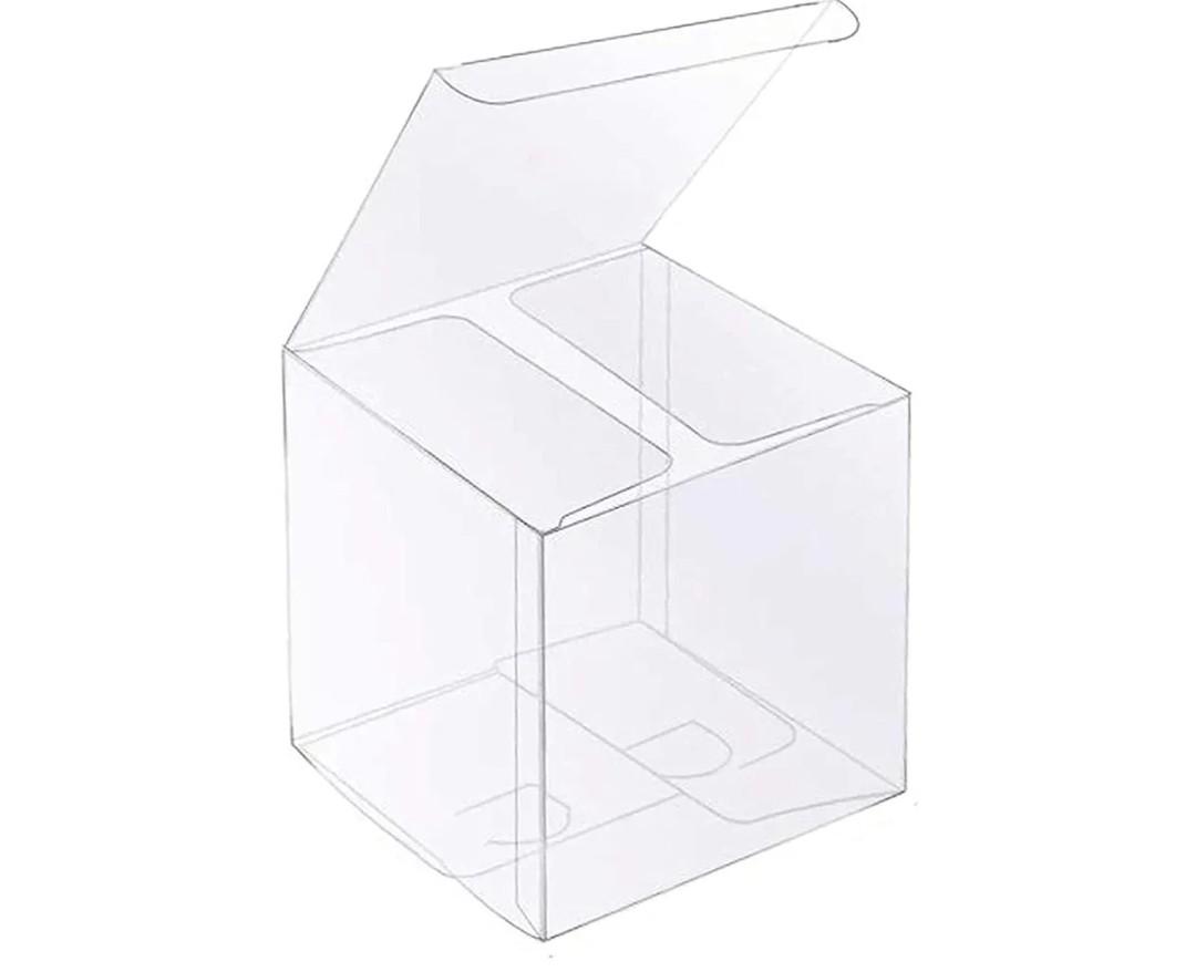 XP-ART 24 PCS Clear Favor Boxes,4 x 4 x 4 inch Plastic Clear Gift Boxes for Wedding,Birthday,Easter Mother's Father's Day Party,Caja Transparente Para Regalo