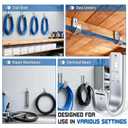 48 Pack 2-Inch Galvanized Steel Cable Support J-Hook with Retainer Clips - 48 Pack - Efficient Cable Management & Organization Solution