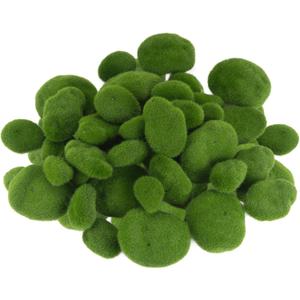 60 PCS 5 Size Artificial Moss Rocks Decorative, Green Moss Covered Stones, Fake Moss Ball Decor for Floral Arrangements, Fairy Gardens and Crafting