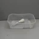 PINVNBY Plastic Turtle Tank Reptile Habitat Pet Terrariums Turtles Tank Aquarium Terrapin Topper Basking with Platform Plants,Durable,Safe, Non-Toxic(White)