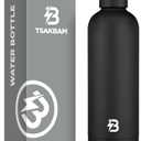 Insulated Water Bottle with Lid, 25 oz Reusable Leak-Proof Metal Stainless Steel Water Bottles for Travel, Sports, Gym, Outdoor (Black)