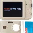 Silicone Case for Kodak PIXPRO FZ45 Digital Camera with Screen Protector and Lanyard for Kodak PIXPRO FZ45 Accessories - (Rice White)