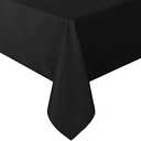 sancua Rectangle Tablecloth - 54 x 78 Inch - Stain and Wrinkle Resistant Washable Polyester Table Cloth, Decorative Fabric Table Cover for Dining Tables, Buffet Parties and Camping, Black