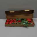 12 Pcs Velvet Rose Artificial Flowers with Long Stems, Real Touch Fake Roses Florals for Valentine's DIY Wedding Bouquet Party Table Centerpiece Home Arrangement Decorations (Red)