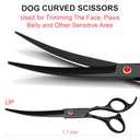 Professional Dog Grooming Scissors Kit Black 6 in 1, Dog Shears for Grooming 6CR Premium Stainless Steel Grooming Scissors Kit for Dogs Cat Pet