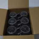 6 Pack Premium Glass Coffee Mugs with Handle, 12 Oz Classic Vertical Stripes Glass Tea Cups, Transparent Ribbed Beverage Mugs, Clear Vintage Glassware Set for Hot Cold Americano, Cappuccino