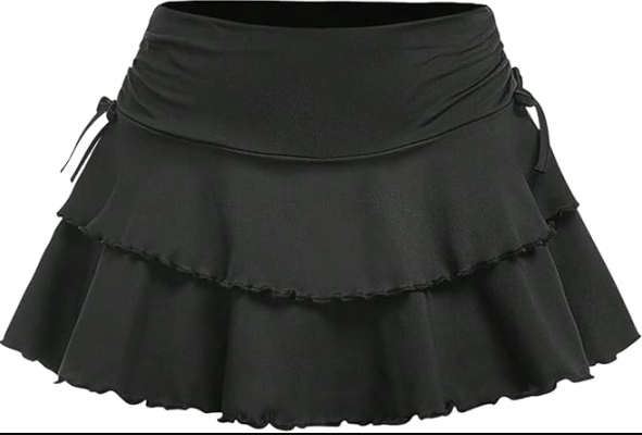 Girls Summer Tennis Tiered Skirts Athletic High Waisted Ruffle Mini Skirts with Shorts Size 3X Large Plus