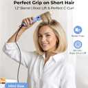 Farery Mini Thermal Brush for Short Hair, 1.2 Inch Ionic Heated Curling Brush, 3 Heat Settings up to 410F, Tourmaline Ceramic & Keratin Barrel, Dual Voltage Travel Hot Brush with Cool Tip
