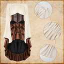 CICOCI Pirate Costume Women Outfits Renaissance Corset Steampunk Skirt Top Pirate Accessories Full Halloween Costume, Small
