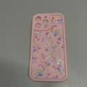 Aesthetic Flower Case for iPhone 16 Pro Max Case 6.9’’, Spring Cute Floral Pattern Case for Women Girls, Soft Bumper Slim Fit TPU Full Lens Protective Silicone Shockproof Phone Cover, Pink Blue Flower