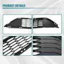 GXARTS Black Lower Front Bumper Grille FT4Z-17K945-AA ompatible with Ford Edge SEL Titanium 2015-2018