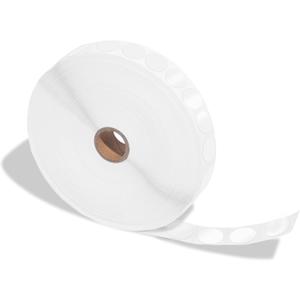 Aegis Adhesives - 1" Clear Circle Label Covers (1 Roll, 5000 Labels) Protective Stickers with Perforation Line - NOT Printer Compatible - for Envelope and Box Seals, Library Book Spines