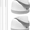 2 Pack Replacement Lid for Owala Freesip Water Bottle, Compatible with Owala Lid and Cap 16oz 24oz 32oz 40oz, Owala Cup with Straw Brush, Accessories Leak-Proof,BPA-FreeWhite