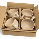 Bosmarlin Ceramic Coffee Mug Set Of 4, 16 Oz, Coffee Cups with Big Handle, Microwave Safe, Unique Reactive Glaze