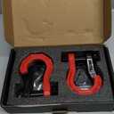 DAYDOOR 3/4" D Ring Shackles, Heavy Duty D Ring Shackles with 7/8 Pin, 45,000 lbs Break Strength Easy Open Towing Shackle for Off-Road Recovery, Winch, Trucks, Jeep, SUV & ATV (2 Pack)(Red)