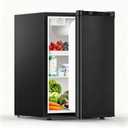 COWSAR 2.6 Cu.Ft Dorm Fridge with Freezer, Single Reversible Door Compact Refrigerator, Adjustable Thermostat, 2 Removable Shelves, Commercial Drink Fridge for Bedroom, Office, Kitchen, Dorm, Black