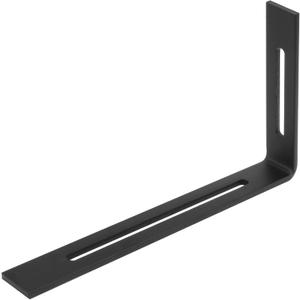 4 PCS 9-1/2" Black Adjustable L Corner Bracket with Slot Hole Fits M6 Bolt, Thickness 3/16", Max. Load 180 LB