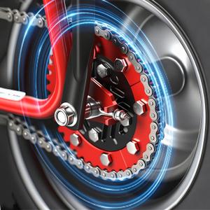 CHANGCHENG 420 Chain 40T Split Sprocket 7075 Aluminum Universal for Coleman CT200U BT200X 212cc 196cc 6.5hp 5.5hp Mini Bike & Go Karts Inner Black and Outer Red