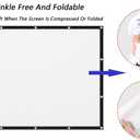 Mdbebbron 120 inch Projector Screen 16:9 Foldable Anti-Crease Portable Projector Movies Screens for Home Theater Outdoor Indoor Support Double Sided Projection