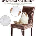 6 Pcs Plastic Chair Covers, Clear Thick Waterproof Dining Room Seat Protectors Anti-Scratches Seat Covers No Dust, Dirt, Spill, Pet Hair and Claws, Fit W/21 x D/18 Inch