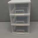 Gonice Small White 2 Drawer Organizer, Desktop Plastic Drawer Storage Organizer for Home, Office