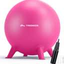 Trideer Flexible Seating for Classroom Elementary, Yoga Ball Chairs for Kids, Wobble Chair of School Supplies for Sensory Kids, Student Desk Chairs for Homeschool (Pink, 55cm)