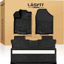 LASFIT Floor Mats for Honda Ridgeline 2026 2025 2024 2023-2017 Crew Cab, All Weather Protection TPE Non-Slip Custom Fit Automotive Accessories Floor Liners 1st & 2nd Row, Black