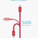 Anker USB C to USB C Cable, 2-Pack 6 FT (1.8 m) Type C 100W Charger Cord, Fast Charging for iPhone 17 Series, MacBook Pro 2020, Pixel, and More (Red, Not for Video Output)